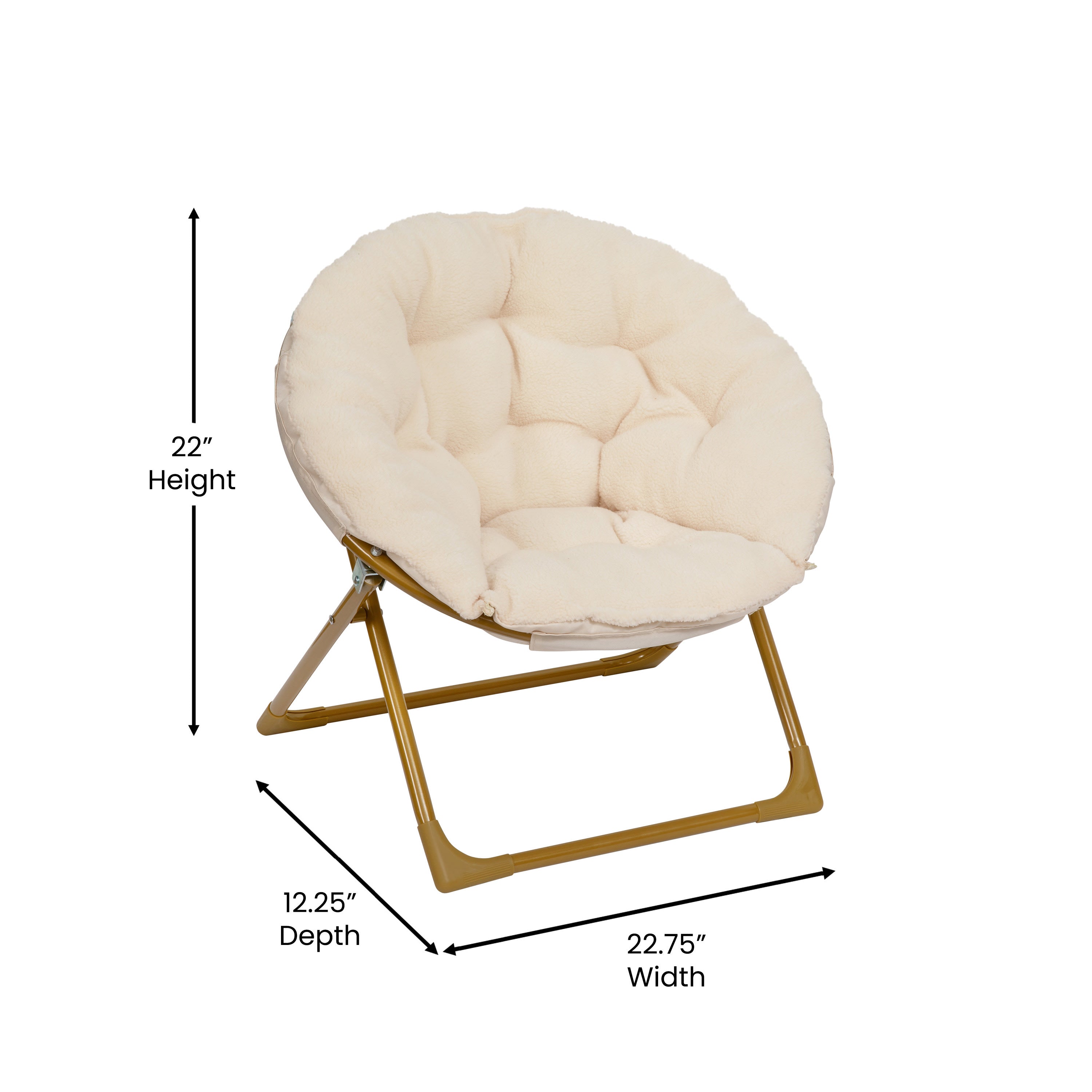 White faux best sale fur saucer chair