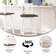 White Wash |#| Commercial 360° Swivel Wood Bar Height Stool in Antique White Wash/Gray Seat