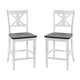 White Wash |#| Commercial Grade Wooden Counter Height Stool in Antique White Wash, Set of 2