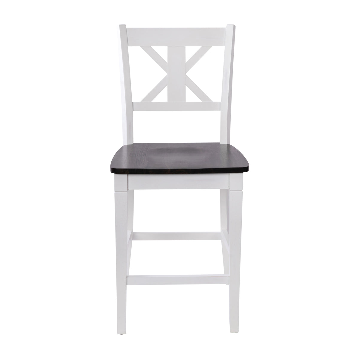 White Wash |#| Commercial Grade Wooden Counter Height Stool in Antique White Wash, Set of 2