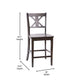 Gray Wash Walnut |#| Commercial Grade Wooden Counter Height Stool in Gray Wash, Set of 2 Walnut