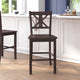 Gray Wash Walnut |#| Commercial Grade Wooden Counter Height Stool in Gray Wash, Set of 2 Walnut