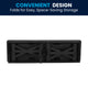 40" x 12" Antique Solid Pine Farmhouse Folding Bench in Black Wash