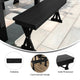 40" x 12" Antique Solid Pine Farmhouse Folding Bench in Black Wash