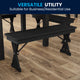 40" x 12" Antique Solid Pine Farmhouse Folding Bench in Black Wash