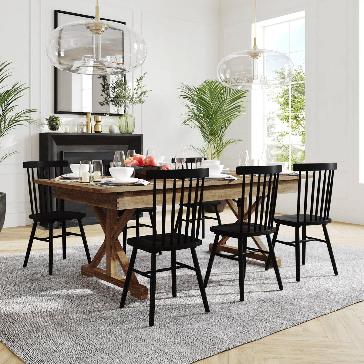 Modern Farmhouse Dining Ranch Style Dining Chairs 7'x40