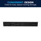 8' x 12" Antique Solid Pine Farmhouse Folding Bench in Black Wash