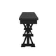 8' x 12" Antique Solid Pine Farmhouse Folding Bench in Black Wash