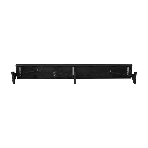8' x 12" Antique Solid Pine Farmhouse Folding Bench in Black Wash