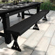 8' x 12" Antique Solid Pine Farmhouse Folding Bench in Black Wash