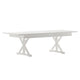 Antique Rustic White |#| Solid Pine Farm Dining Table with X-Style Legs in Antique Rustic White-8' x 40inch