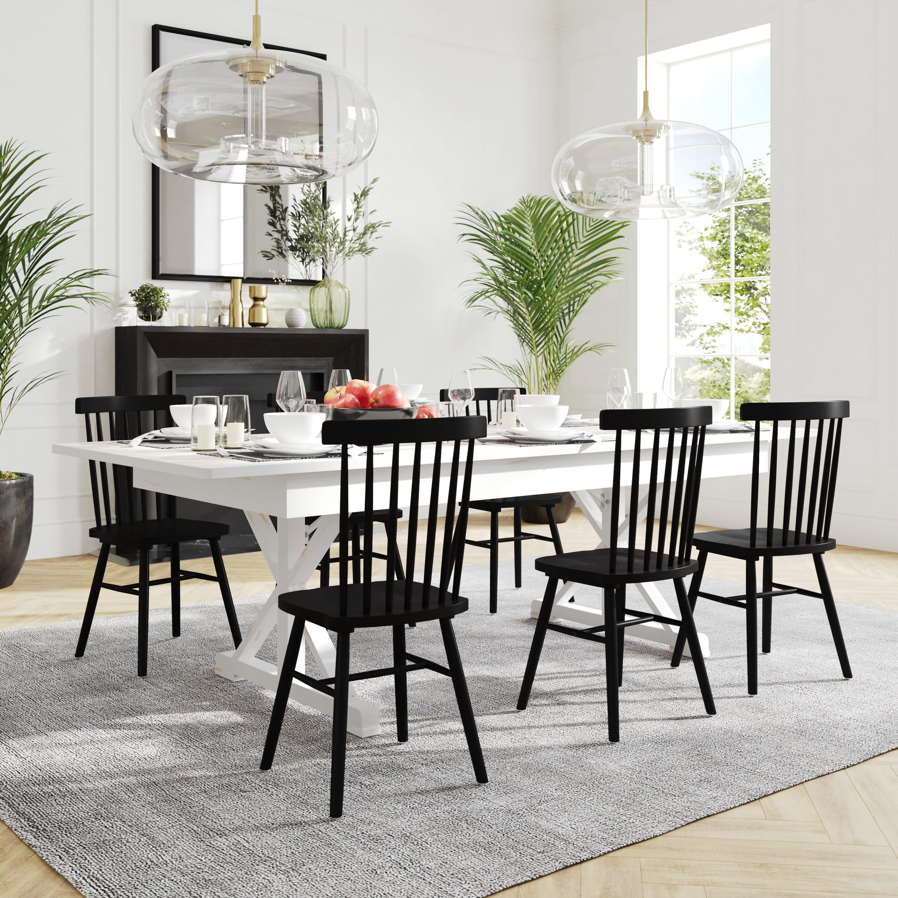 White farmhouse best sale table seats 8