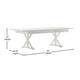 Antique Rustic White |#| Solid Pine Farm Dining Table with X-Style Legs in Antique Rustic White-8' x 40inch