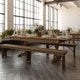 Antique Rustic |#| Solid Pine Farm Dining Table with X-Style Legs in Antique Rustic - 8' x 40inch