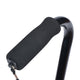 Adjustable Left or Right Handed Quad Cane w/ Padded Handle, Large Base in Black