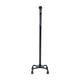 Adjustable Left or Right Handed Quad Cane w/ Padded Handle, Large Base in Black
