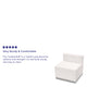 Melrose White |#| White LeatherSoft Chair w/Brushed Stainless Steel Base - Reception Furniture