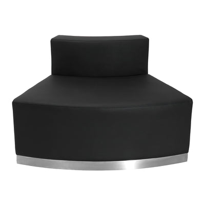 HERCULES Alon Series LeatherSoft Convex Chair with Brushed Stainless Steel Base - View 1