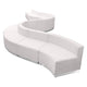 Melrose White |#| 10 PC White LeatherSoft Modular Reception Configuration w/Taut Back &Seat