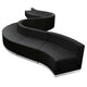 Black |#| 10 Pc Black LeatherSoft Modular Reception Configuration w/Taut Back &Seat