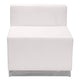 Melrose White |#| 11 PC White LeatherSoft Modular Reception Configuration w/Taut Back &Seat