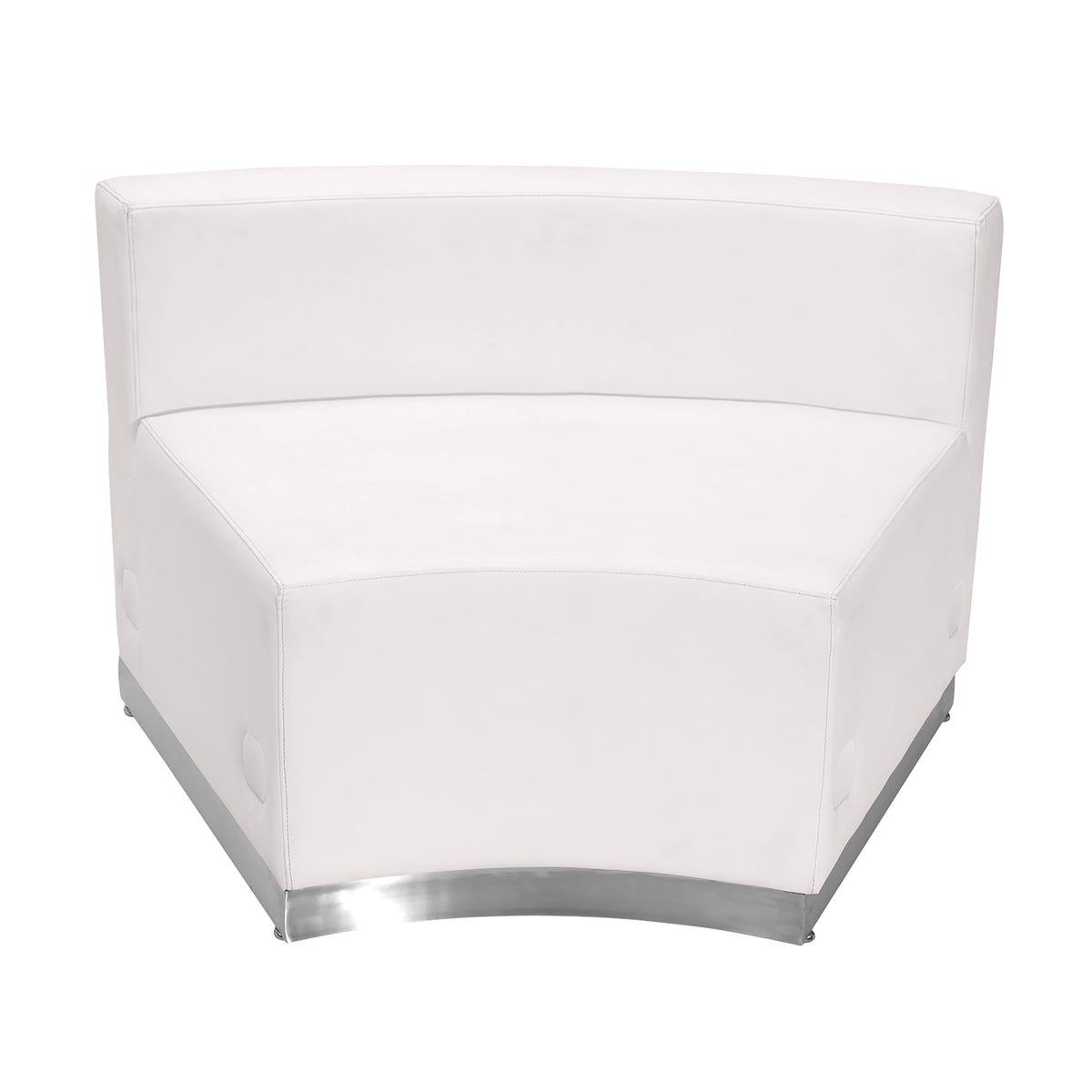 Melrose White |#| 15 PC White LeatherSoft Modular Reception Configuration w/Taut Back &Seat