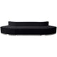 Black |#| 3 PC Black LeatherSoft Modular Reception Configuration w/Taut Back &Seat