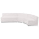 Melrose White |#| 3 PC White LeatherSoft Modular Reception Configuration w/Taut Back &Seat
