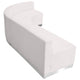 Melrose White |#| 3 PC White LeatherSoft Modular Reception Configuration w/Taut Back &Seat