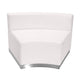 Melrose White |#| 3 PC White LeatherSoft Modular Reception Configuration w/Taut Back &Seat