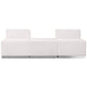Melrose White |#| 3 PC White LeatherSoft Modular Reception Configuration w/Taut Back &Seat