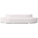 Melrose White |#| 3 PC White LeatherSoft Modular Reception Configuration w/Taut Back &Seat