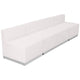 Melrose White |#| 3 PC White LeatherSoft Modular Reception Configuration w/Taut Back &Seat