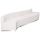 Melrose White |#| 3 PC White LeatherSoft Modular Reception Configuration w/Taut Back &Seat