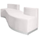 Melrose White |#| 4 PC White LeatherSoft Modular Reception Configuration w/Taut Back &Seat