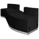 Black |#| 4 PC Black LeatherSoft Modular Reception Configuration w/Taut Back &Seat