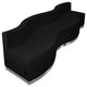 Black |#| 4 PC Black LeatherSoft Modular Reception Configuration w/Taut Back &Seat