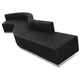 Black |#| 5 PC Black LeatherSoft Modular Reception Configuration w/Taut Back &Seat