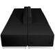 Black |#| 6 PC Black LeatherSoft Modular Reception Configuration w/Taut Back &Seat