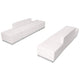 Melrose White |#| 6 PC White LeatherSoft Modular Reception Configuration w/Taut Back &Seat