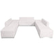 Melrose White |#| 7 PC White LeatherSoft Modular Reception Configuration w/Taut Back &Seat