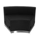 Black |#| 8 PC Black LeatherSoft Modular Reception Configuration w/Taut Back &Seat