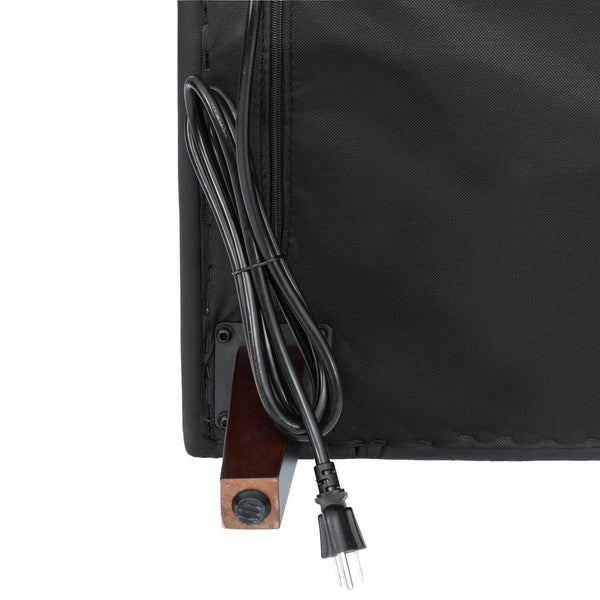 Black |#| Commercial Modular Left Arm Chair with AC/USB/USB-C Chargers-Black LeatherSoft