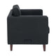 Black |#| Commercial Lobby Chair with Outlets/USB/USB-C Charging Ports-Black LeatherSoft