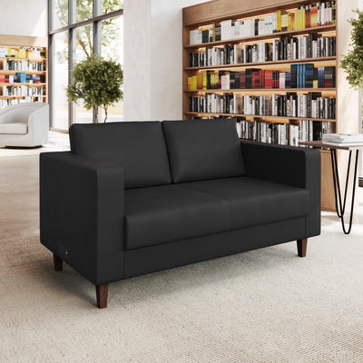 Commercial Lobby Loveseat with 2 Outlets/1 USB/1 USB-C Ports - View 2