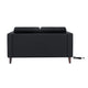 Black |#| Commercial Lobby Loveseat with 2 Outlets/1 USB/1 USB-C Ports-Black LeatherSoft