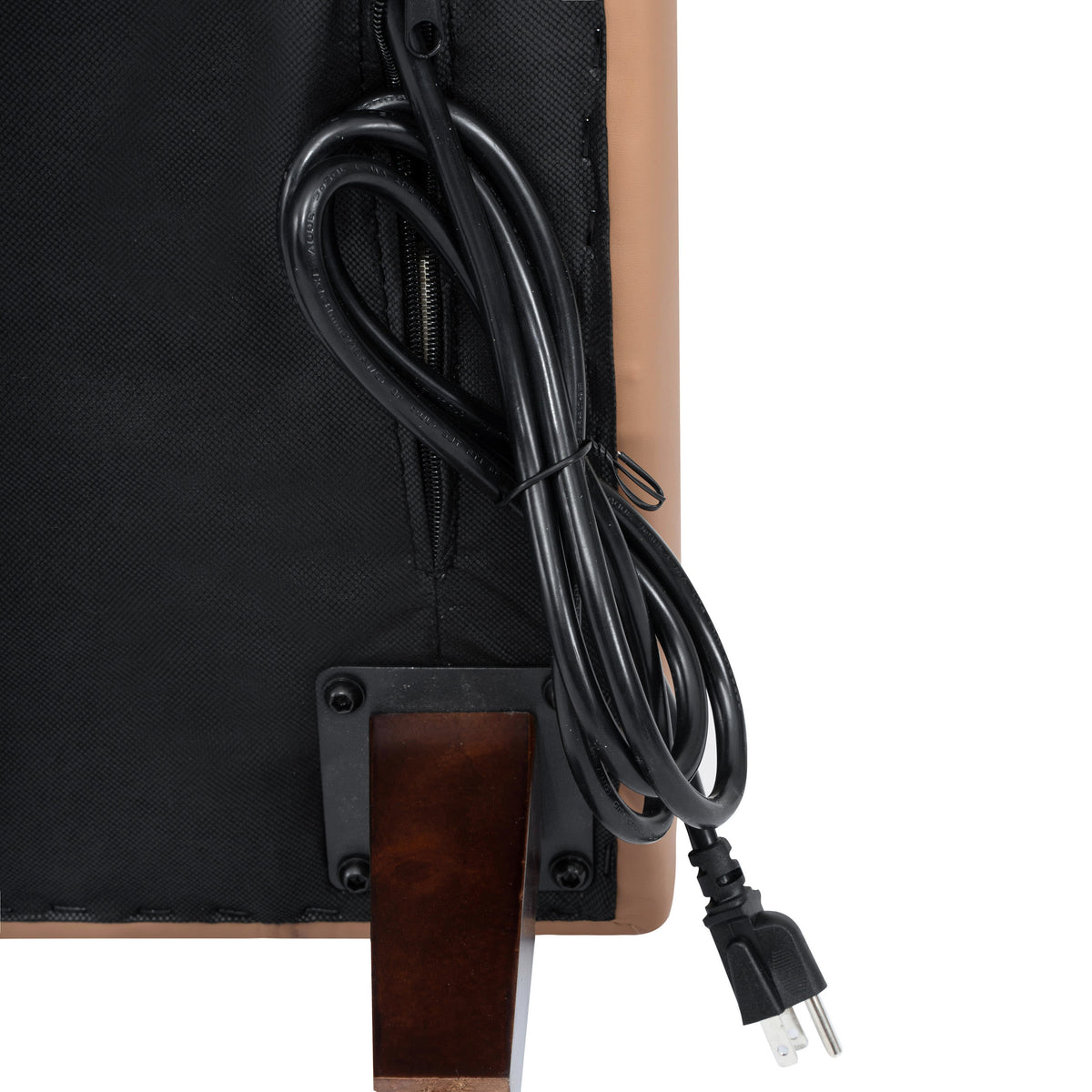 Cognac |#| Commercial Modular Right Arm Chair with AC/USB/USB-C Chargers-Cognac LeatherSoft