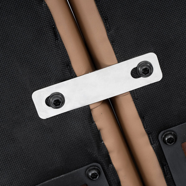 Cognac |#| Commercial Modular Right Arm Chair with AC/USB/USB-C Chargers-Cognac LeatherSoft