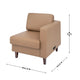 Cognac |#| Commercial Modular Right Arm Chair with AC/USB/USB-C Chargers-Cognac LeatherSoft