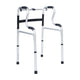 Lightweight Adjustable Height Bi-Level Folding Walker w/ Dual Frame Types in Gry